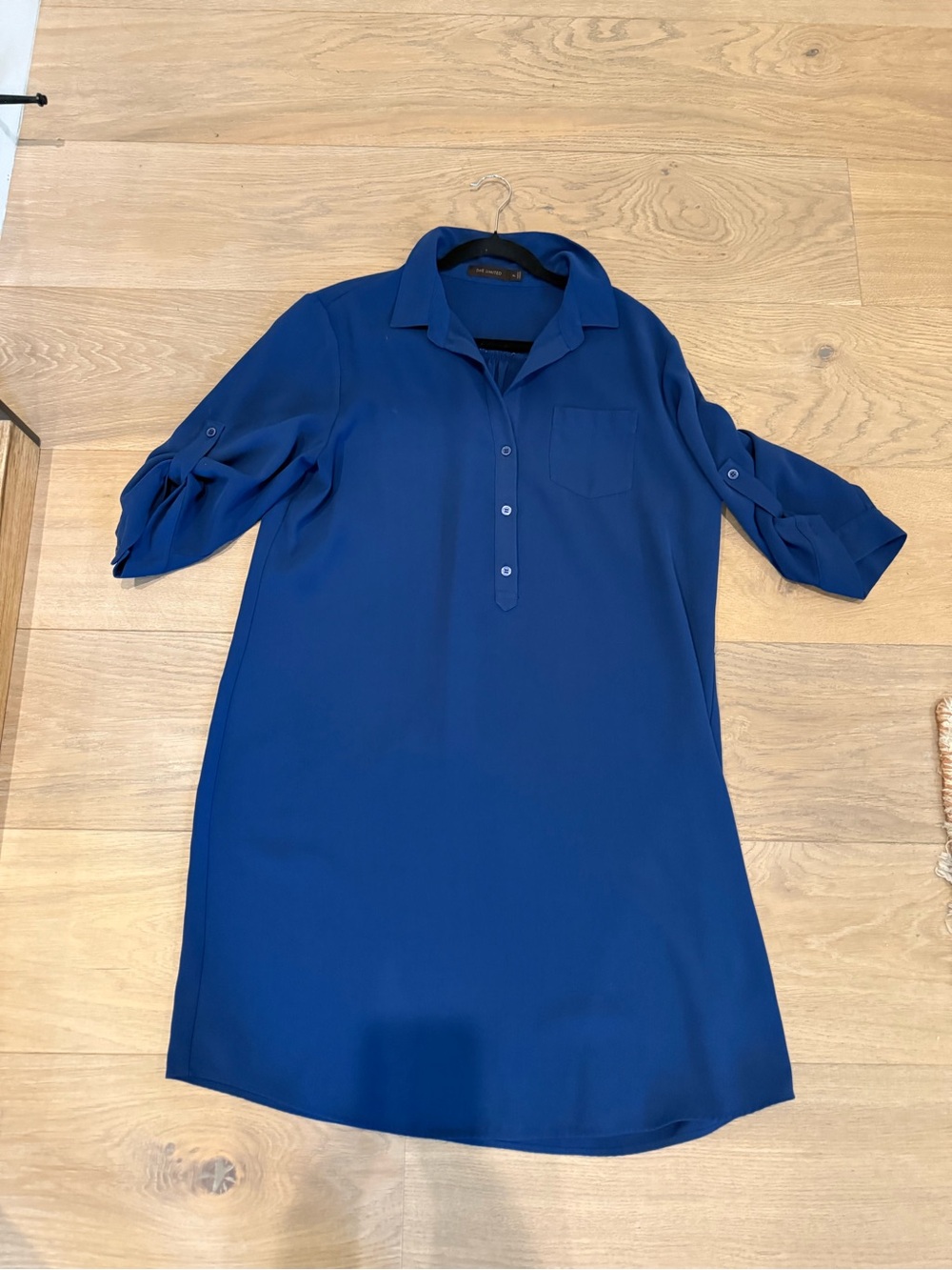 The Limited Royal Blue Shirt Dress Trench-Style